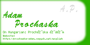 adam prochaska business card